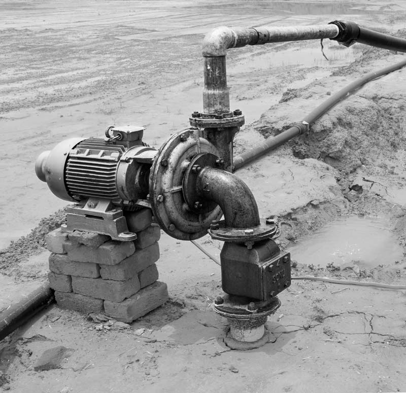 Shrimp Farming in Saline Agricultural Fields in Haryana - tubewell in the shrimp farm